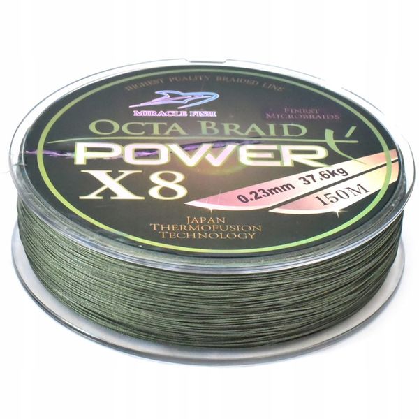 Plecionka Octa Braid Power X8 Green 0,08mm 150m zdjęcie 3