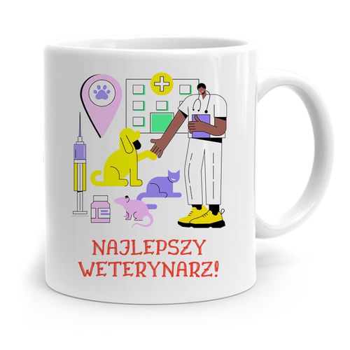Kubek Dla Weterynarza Najlepszy Weterynarz Prezent Z Nadrukiem Ze Zdjęciem na Arena.pl