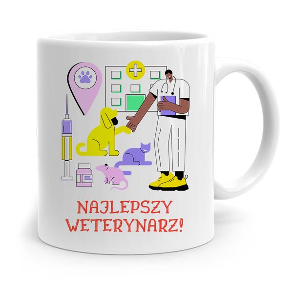 Kubek Dla Weterynarza Najlepszy Weterynarz Prezent Z Nadrukiem Ze Zdjęciem zdjęcie 1