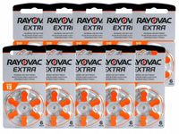 Baterie do aparatów słuchowych - RAYOVAC EXTRA - 13 / PR48 - 60 sztuk
