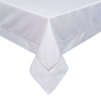 Obrus ze srebrną lamówką w pudełku MADELE2 145X240 biały