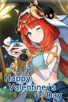 Pocztówka walentynkowa Genshin Impact