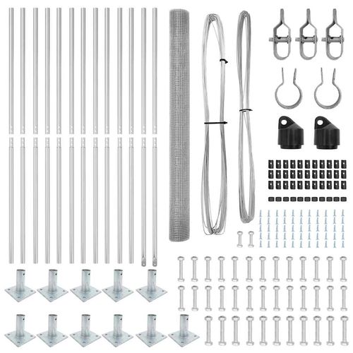 Ogrodzenie z słupkami Srebrny 1.4 x 25 m Stal na Arena.pl