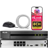 Rejestrator IP HiLook 8xPoE do 8Mpx NVR-108MH-C/8P Podgląd 24/7 Aplikacja