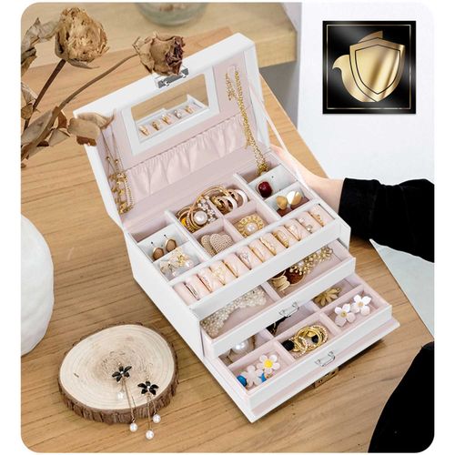 Szkatułka na biżuterię MS-700 Massido - biała na Arena.pl