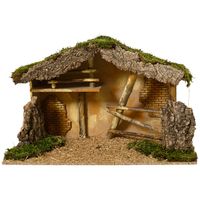 Bożonarodzeniowa Szopka Stajenka Pod Choinkę EKO Naturalna Duża 58x28x35 cm