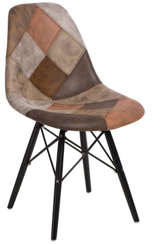 Krzesło P016W Patchwork beż - brąz/black D2 na Arena.pl
