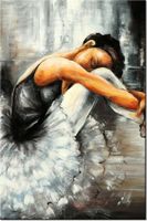 100 70CM OBRAZ PŁÓTNO ZMYSŁOWY BALET PŁÓTNO RAMA