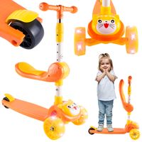 Hulajnoga Trójkołowa Składana Kółka LED Jeździk 2w1