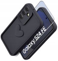Etui do Samsung S24 FE silikonowe MATOWE serce + Szkło ochronne na ekran 9H