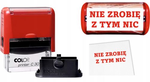 ŚMIESZNA PIECZĄTKA pieczątki 47x18 COLOP C30 automat TWÓJ NAPIS na Arena.pl