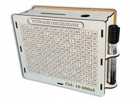 SKARBONKA WYKREŚLANA WYZWANIE OSZCZĘDZANIE PREZENT URODZINY WŁASNY GRAWER