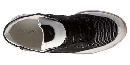 Geox Półbuty damskie - D Sfinge A - rozmiar 36 - czarno-białe, skórzane na Arena.pl