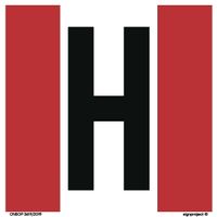 Hydrant Zewnętrzny -Znak H Płyta Sztywna 200X200 Signproject Bb013_200X200_Pn Bhp Robocze