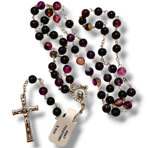 Różaniec Agat Fioletowy 6Mm na Arena.pl