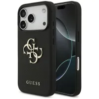 etui guess grained big 4g & classic logo na iphone 17 pro - czarne