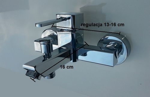 BATERIA WANNOWA KUBIC CHROM POŁYSK ŚCIENNA na Arena.pl