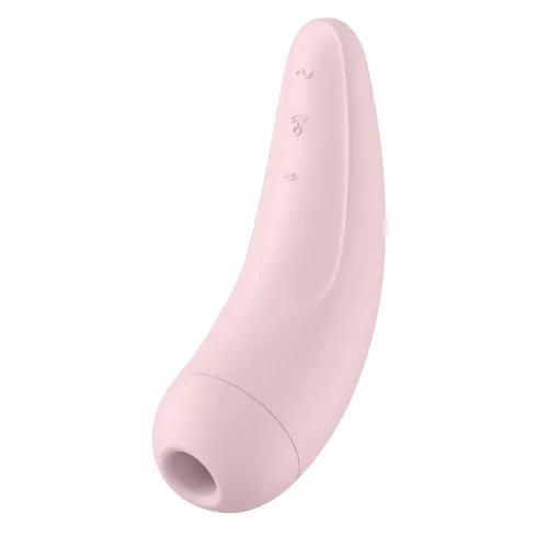 satisfyer curvy 2+ rożowy - stymulator powietrzny z wibracjami bluetooth na Arena.pl