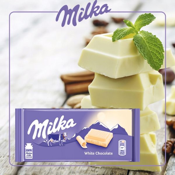 MILKA CZEKOLADA WHITE 4x100G zdjęcie 4