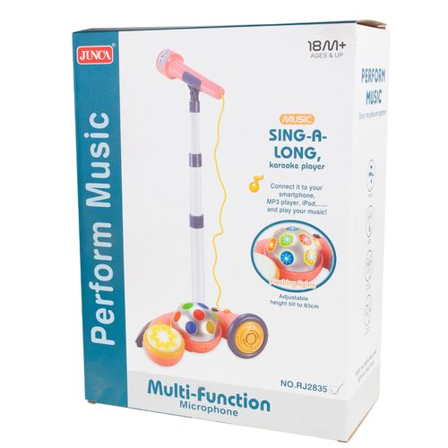 RJ2835 MIKROFON KARAOKE NA STATYWIE KULA DISCO MP3 DLA DZIECI MAŁA GWIAZDA na Arena.pl