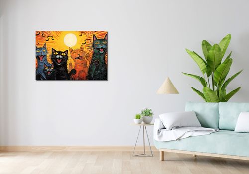 Obraz 90x60cm Kocie Koncertowanie na Arena.pl