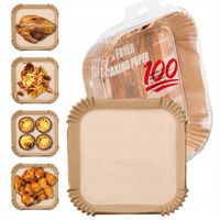 WKŁAD PAPIEROWY DO FRYTKOWNICY FRYTOWNICY BEZTŁUSZCZOWEJ 20x20x4,5cm 100szt