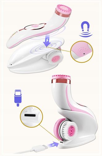 Lumineo Brush PRO różowy 4 końcówki + żel do skóry wrażliwej na Arena.pl