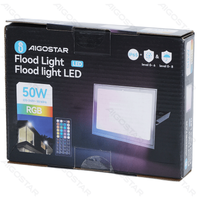 Naświetlacz LED 50W RGB 30 cm z pilotem 44 klawisze szklany klosz do efektownego oświetlenia