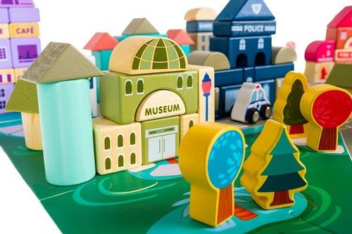 Klocki drewniane - miasto na Arena.pl