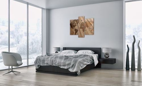 Obraz Na Płótnie - Mapa Kontynent - 95X80 Cm - Cb95X80-3042 na Arena.pl