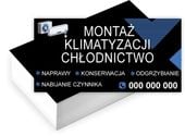 Wizytówki firmowe reklamowe 100szt MONTAŻ KLIMATYZACJI dużo wzorów