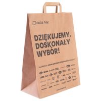 torba papierowa 32x16x42cm brązowa nadruk 250szt