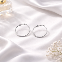 kolczyki cienkie, posrebrzane koła o średnicy 3 cm (p4538/5ag)