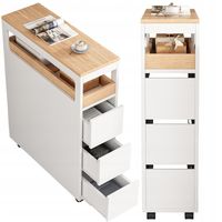 Szafka na kółkach na papier komoda łazienkowa regał szuflady styl skandynaw