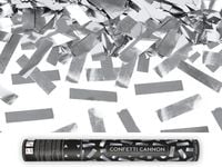 Tuba z konfetti, srebrny, 40cm