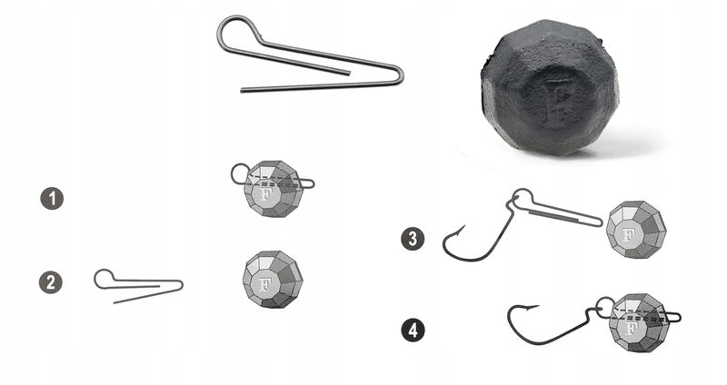 Czeburaszka Fanatik główka Jig Faset 20 g - 5 szt zdjęcie 3