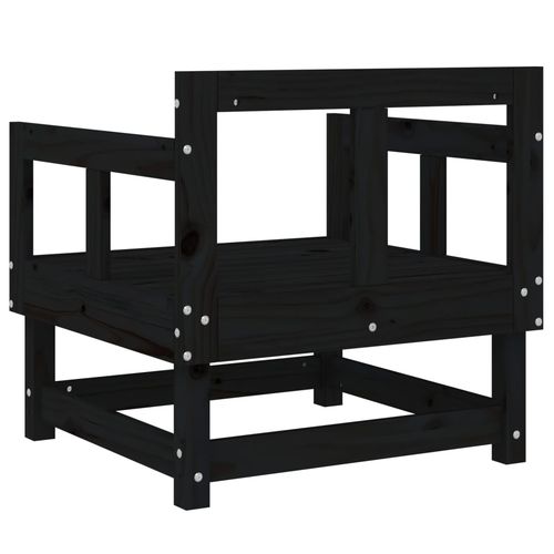 Krzesła ogrodowe, 2 szt., czarne, lite drewno sosnowe na Arena.pl