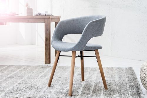Krzesło tapicerowane FLEX szare na Arena.pl