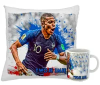 zestaw KYLIANa MBAPPE KUBEK + PODUSZKA różne wzory UNIKALNY WYJĄTKOWY