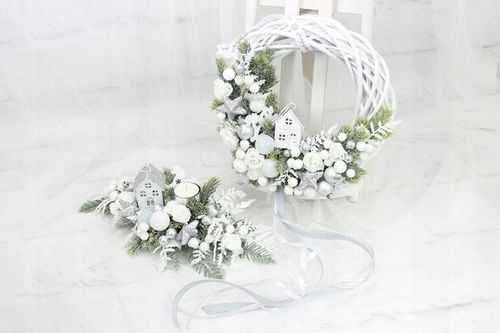 Wianek świąteczny wieniec stroik na drzwi ozdoba na Arena.pl