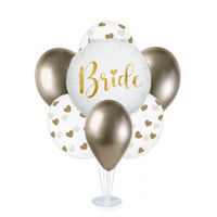 Zestaw balonów na stojaku Bride wieczór panieński, złoty