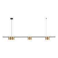 Lampa wisząca (listwa) Genesis Czarny Złoty 7xGU10