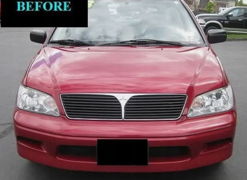 2002-2003 MITSUBISHI LANCER- LIstwy chrom grill chromowan zdjęcie 1