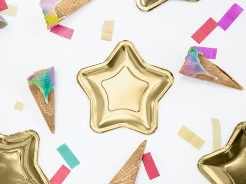 Talerzyki, Gwiazdka, złoty, 23 cm, 6 szt. na Arena.pl