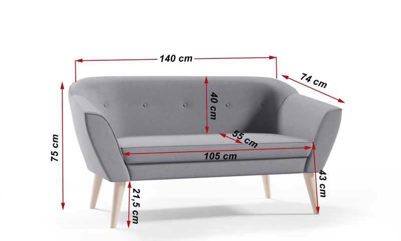Sofa DIANA - dwuosobowa, sprężyny zdjęcie 5