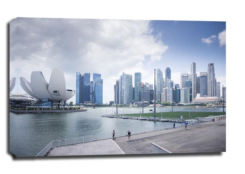 Singapur, Miasto - obraz na płótnie 60x40 cm zdjęcie 1