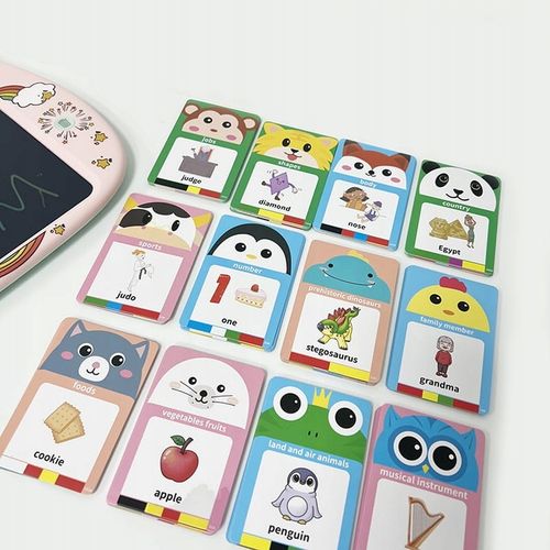 Tablet do rysowania 2w1 Czytnik kart do nauki języka angielskiego 112 kart na Arena.pl