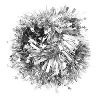 ŁAŃCUCH CHOINKOWY 2 m girlanda GWIAZDKI gęsty 12cm SREBRNY