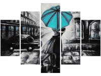 105CM 150CM OBRAZ 5 ELEM ZAKOCHANI TURKUS DRUK