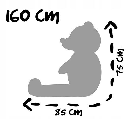 DUŻY MIŚ PLUSZOWY 160 cm TEDBI PLUSZOWY MASKOTKA na Arena.pl